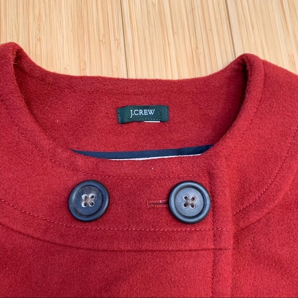 J. Crew Orange/Red Buttons Jacket, S. - Picture 3 of 7